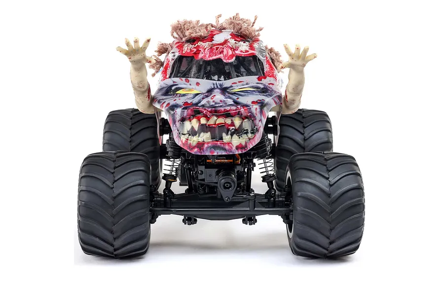 Losi Mini LMT Zombie Monster Jam 2S 4X4 RC Monster Truck Electric 4WD 1/18 Scale RTR - Red image 126362