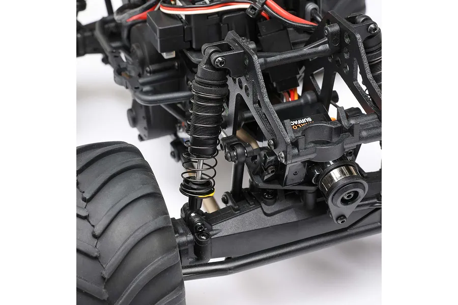 Losi Mini LMT Zombie Monster Jam 2S 4X4 RC Monster Truck Electric 4WD 1/18 Scale RTR - Red image 126370