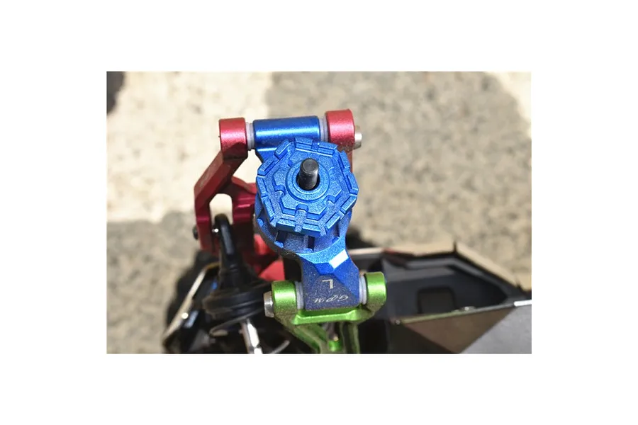 GPM Blue Aluminium 17mm Wheel Hex +2mm Adapter 2Pcs w/ Pins image 126441