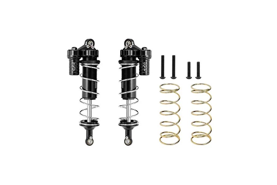 GPM Black Aluminium 125mm Front/Rear Adjustable Piggyback Shocks 2Pcs image 126443