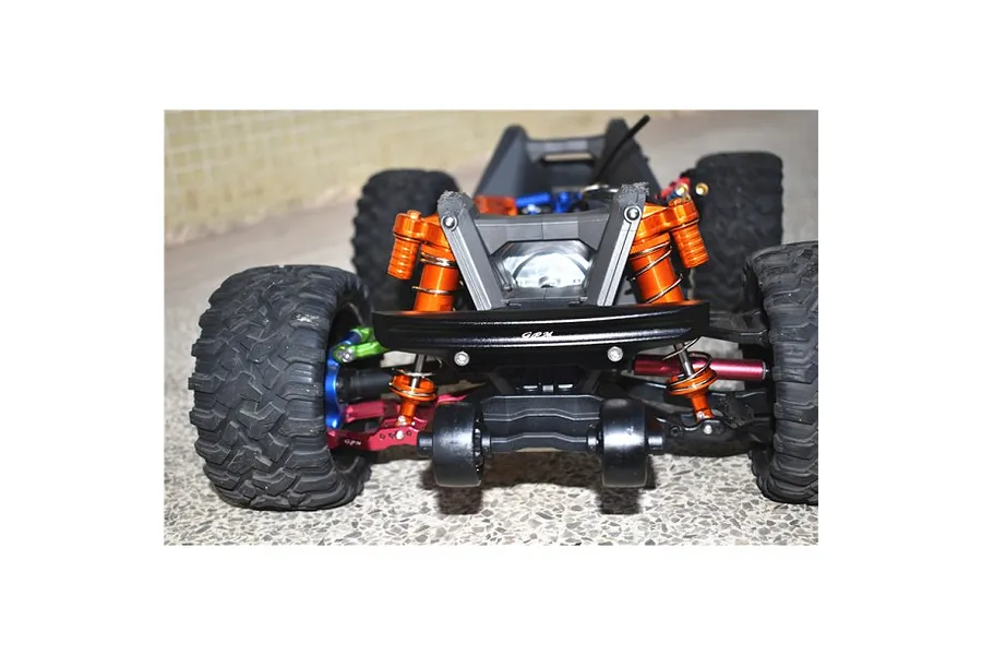 GPM Black Aluminium 125mm Front/Rear Adjustable Piggyback Shocks 2Pcs image 126444
