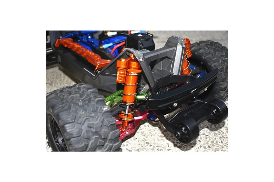 GPM Black Aluminium 125mm Front/Rear Adjustable Piggyback Shocks 2Pcs image 126445