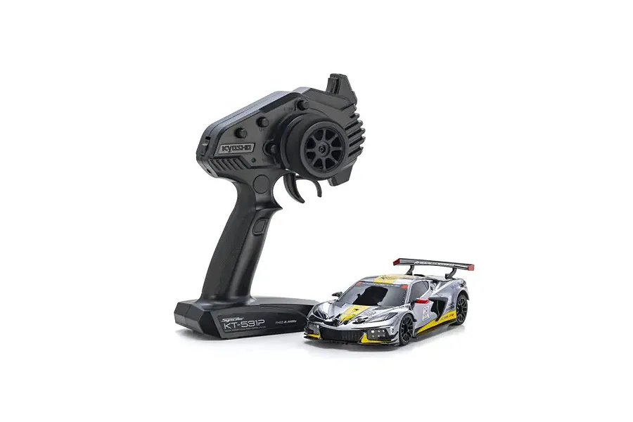 Kyosho Mini-Z MR-04 Chevrolet Corvette C8.R RC Car Electric RWD RTR - Chrome/Yellow 20th Anniversary Edition image 126456