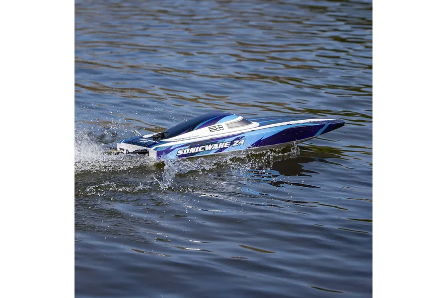 Pro Boat Sonicwake 24&amp;quot; Brushless Electric RC Speed Boat - Blue image 126497