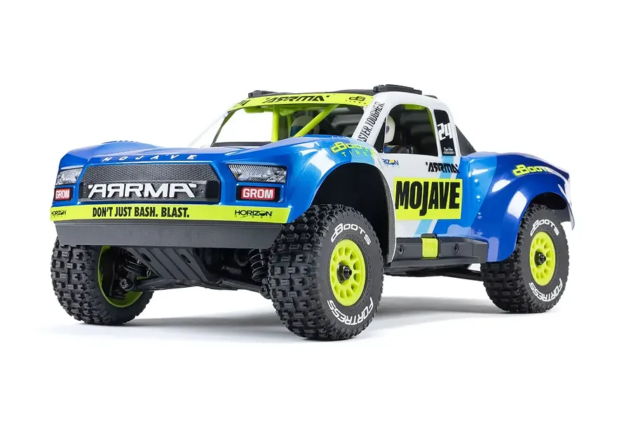 ARRMA Mojave Grom Mega 380 4X4 RC Short Course Truck Electric 4WD 1/16 Scale RTR - Blue/White image 126646