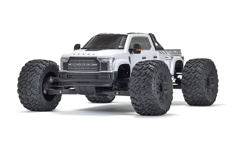 ARRMA Big Rock 6S BLX 4x4 RC Monster Truck Electric Brushless 4WD 1/7 Scale RTR - White image 126649