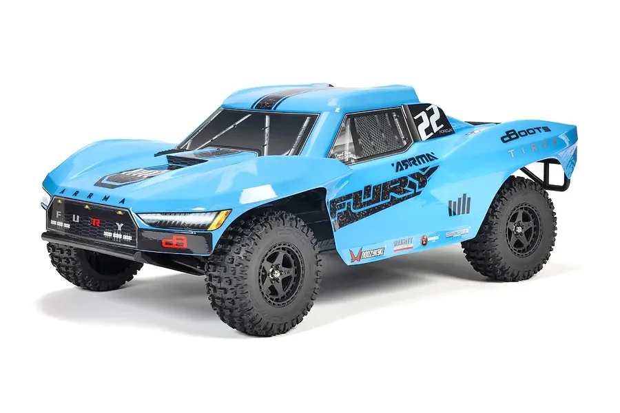 ARRMA Fury Mega 550 RC Short Course Truck Electric 2WD 1/10 Scale RTR - Blue image 126666