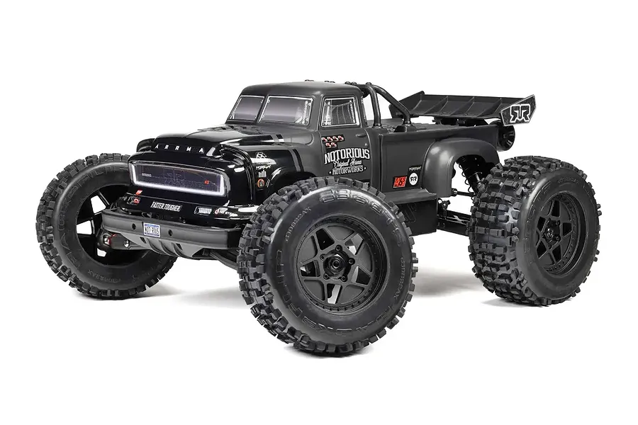 ARRMA Notorious 6S V6 BLX RC Stunt Truck Electric Brushless 4WD 1/8 Scale RTR - Black image 126668
