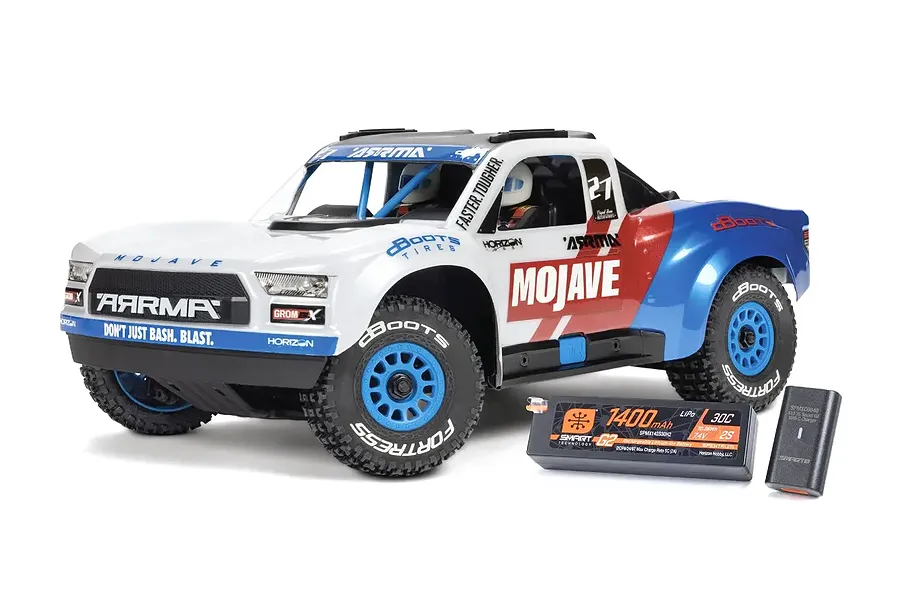 ARRMA Mojave Grom 223S BLX RC Short Course Truck Electric Brushless 4WD 1/16 Scale RTR - White image 126678