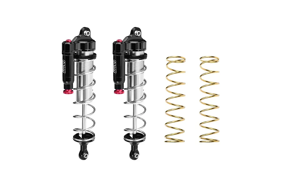 GPM Aluminium 177mm Front Piggyback Shocks 2Pcs - Silver image 126770