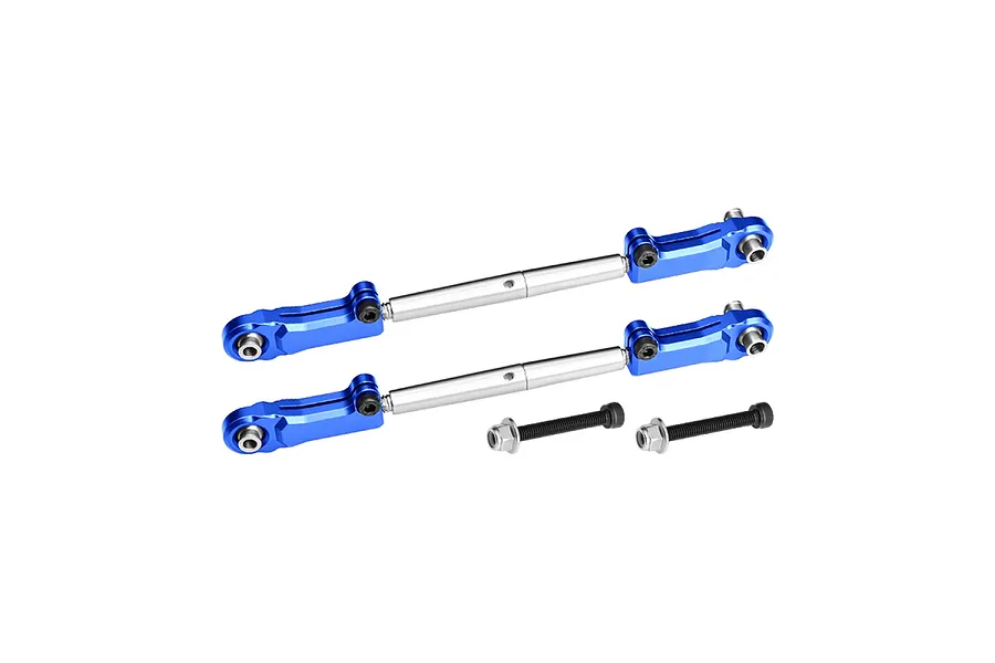 GPM Aluminium &amp;amp; Stainless Steel Rear Adjustable Upper Arm Tie Rods 2Pcs - Blue image 126896