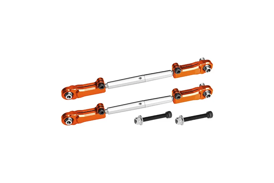GPM Aluminium &amp;amp; Stainless Steel Rear Adjustable Upper Arm Tie Rods 2Pcs - Orange image 126899