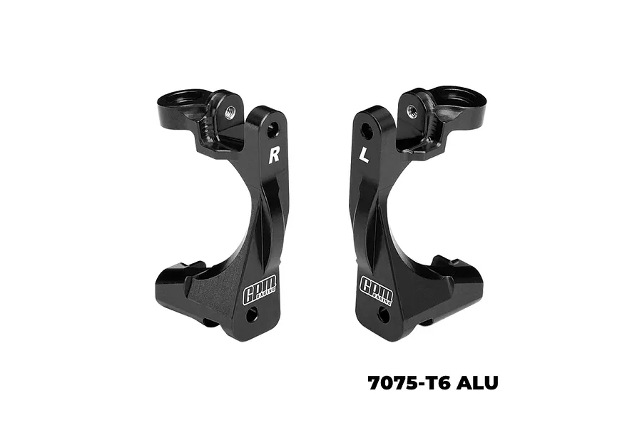 GPM Aluminium Front Hub Carriers (C-Hubs) 2Pcs - Black image 126999