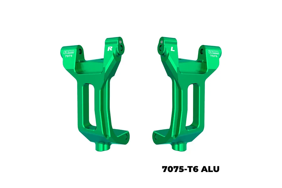 GPM Aluminium Front Hub Carriers (C-Hubs) 2Pcs - Green image 127073