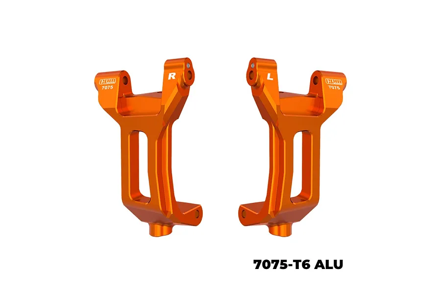 GPM Aluminium Front Hub Carriers (C-Hubs) 2Pcs - Orange image 127074