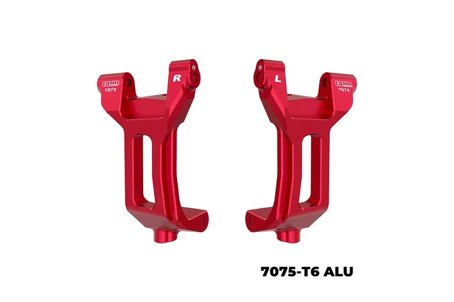 GPM Aluminium Front Hub Carriers (C-Hubs) 2Pcs - Red image 127075