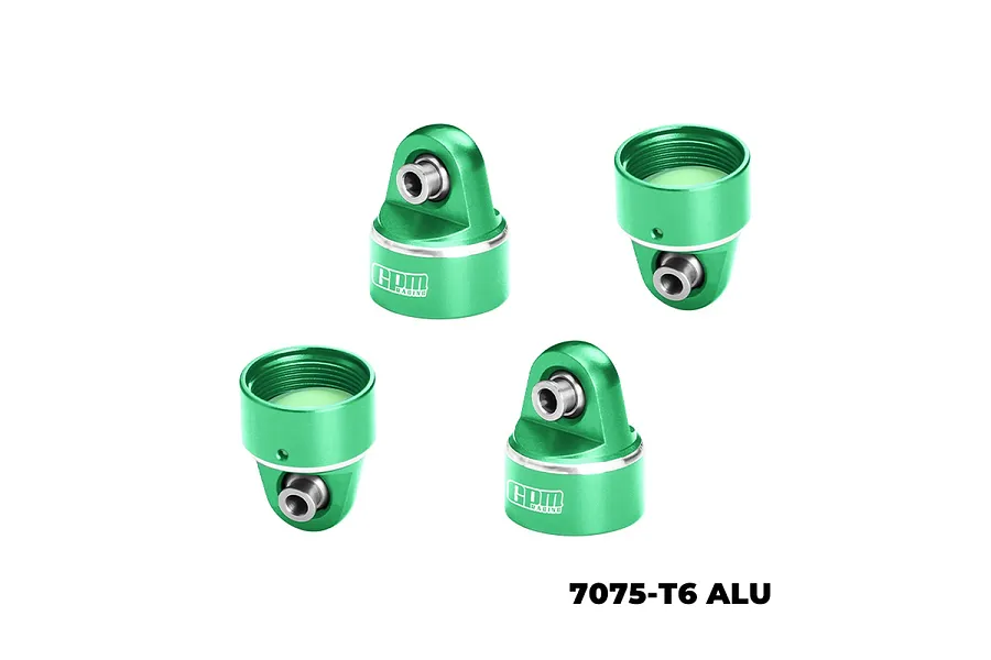 GPM Aluminium Shock Top Caps 2Pcs - Green image 1