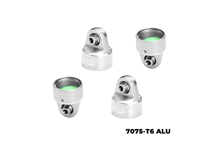 GPM Aluminium Shock Top Caps 2Pcs - Silver image 1