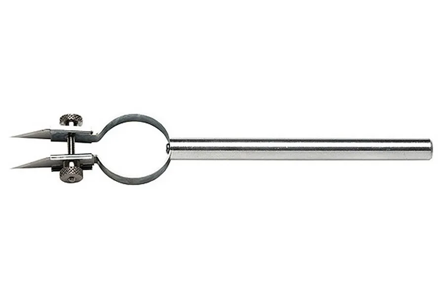 Excel Tools adjustable dual cutter featuring two sharp blades mounted on a metal handle with adjustable knurled knobs.
