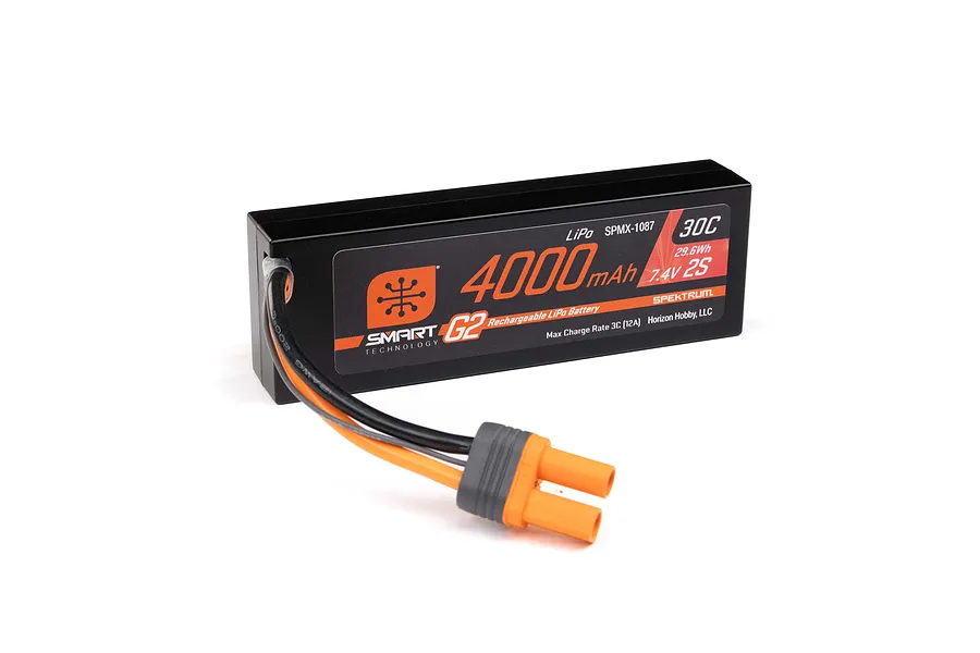 Spektrum 7.4V 4000mAh 30C 2S Hard Case LiPo Battery image 127477