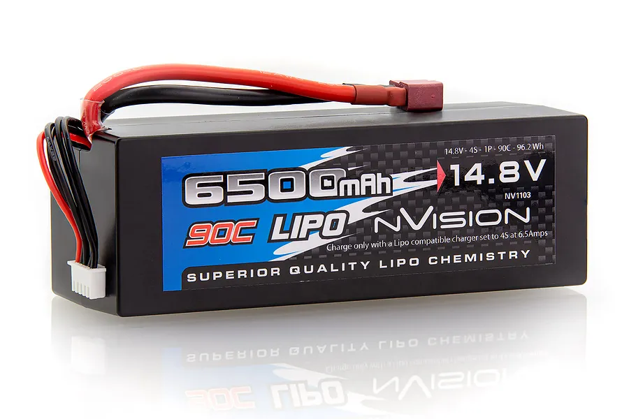 nVision Factory Pro 14.8v 6500mAh 90C LiPo Battery image 12778