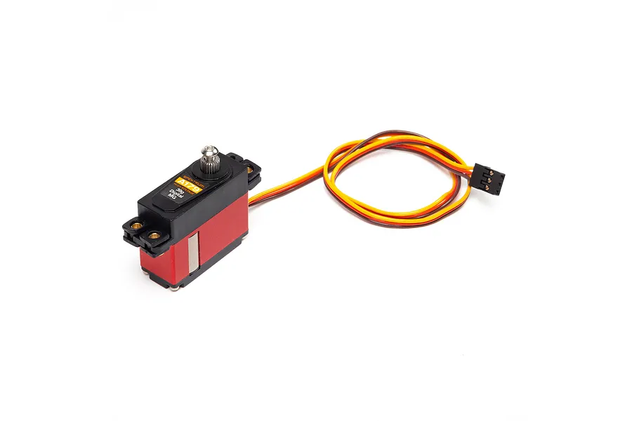 Spektrum A179 digital metal gear servo with red aluminium case and black plastic top, featuring a three-wire connector cable.