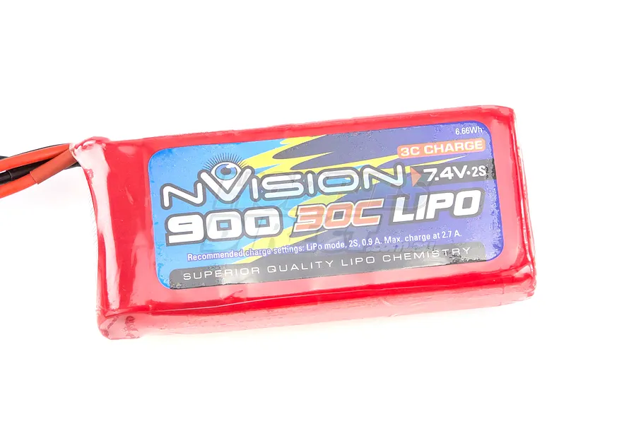 nVision 7.4v 900mAh 30C LiPo Battery image 12790