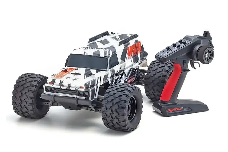 Kyosho Mad Wagon VE RC Monster Truck Electric Brushless 4WD 1/10 Scale RTR - Black/White image 127916