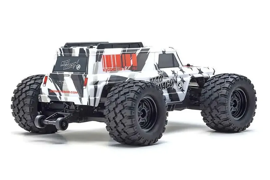 Kyosho Mad Wagon VE RC Monster Truck Electric Brushless 4WD 1/10 Scale RTR - Black/White image 127924