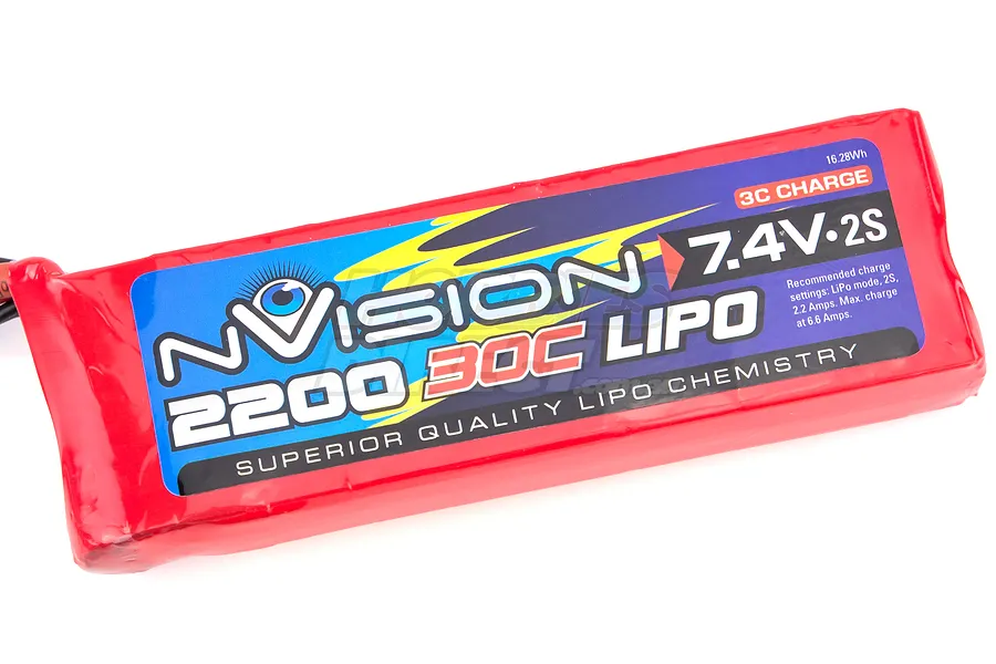 nVision 7.4V 2200mAh 30C Soft Case LiPo Battery image 12794
