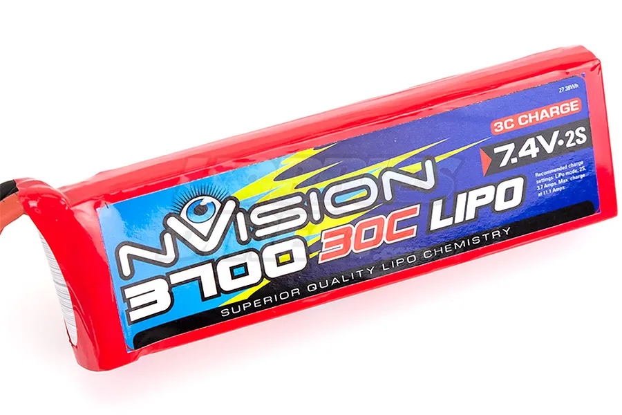 nVision 7.4V 3700mAh 30C Soft Case LiPo Battery image 12800