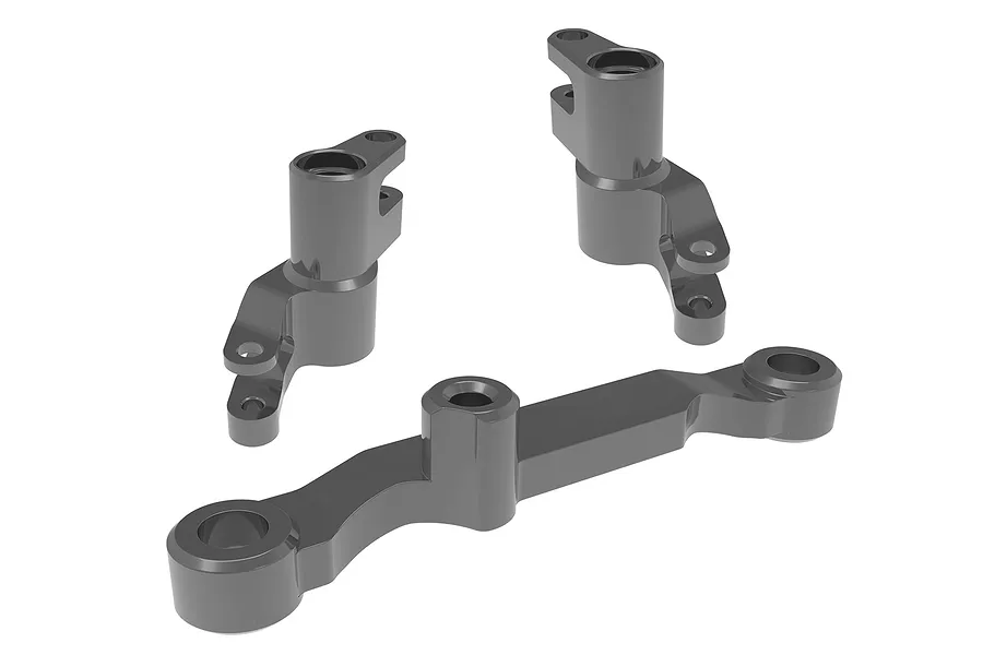 Traxxas Aluminium Steering Bell Crank/Drag Link Assembly - Grey image 128020