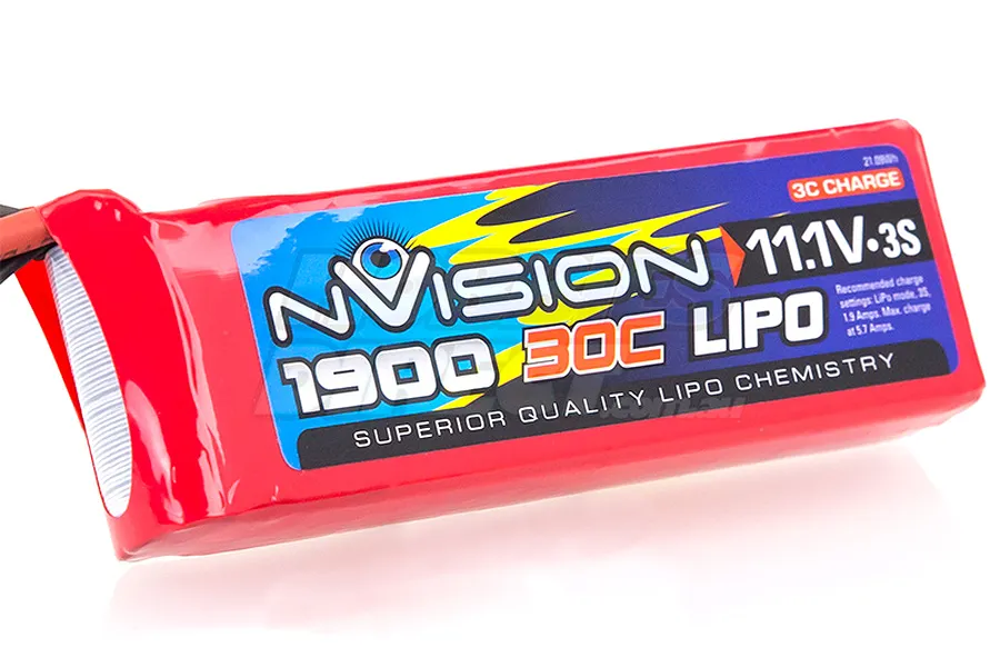 nVision 11.1V 1900mAh 30C Soft Case LiPo Battery image 12806