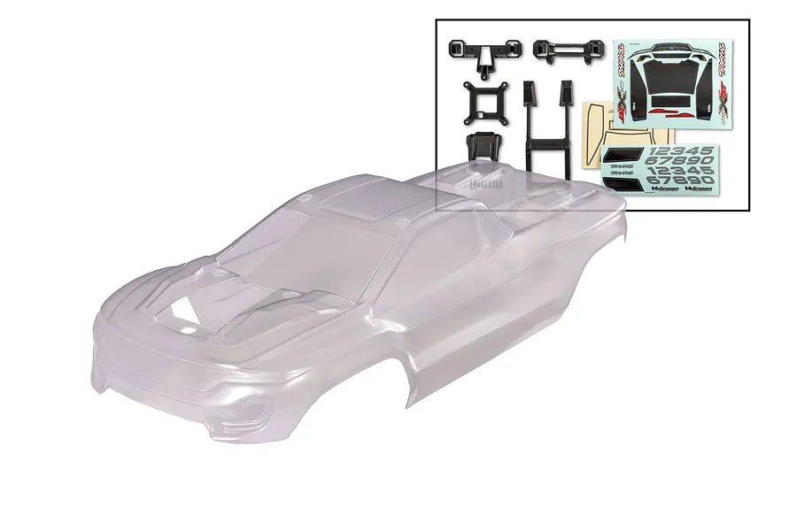 Traxxas 1/16 Mini XRT Unpainted Body Shell - Clear image 128054