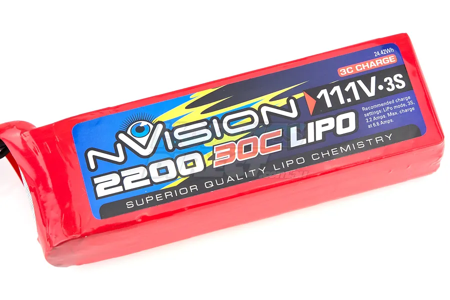nVision 11.1v 2200mAh 30C LiPo Battery image 12808