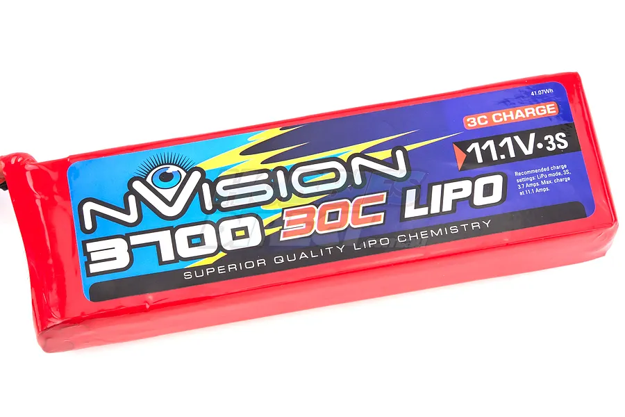 nVision 11.1V 3700mAh 30C Soft Case LiPo Battery image 12814
