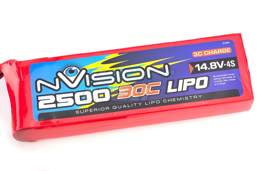 nVision 14.8V 2500mAh 30C Soft Case LiPo Battery image 12816
