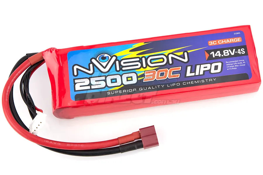 nVision 14.8V 2500mAh 30C Soft Case LiPo Battery image 12817