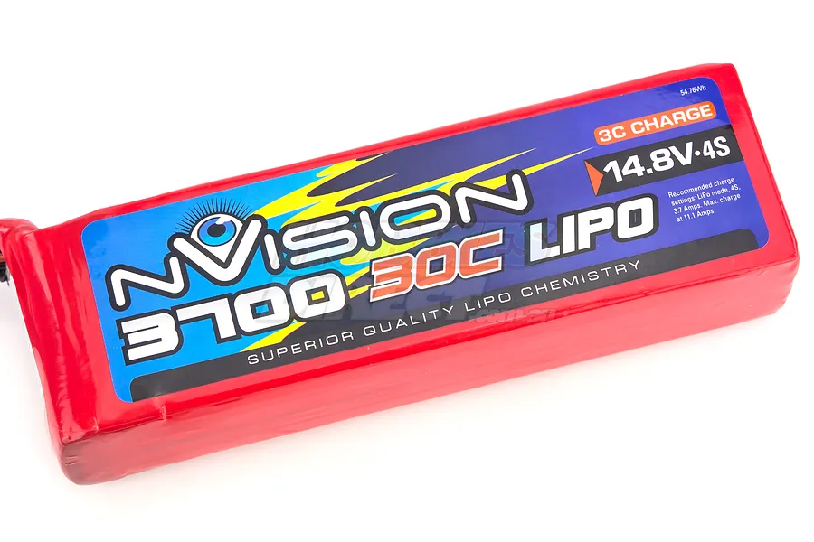 nVision 14.8V 3700mAh 30C Soft Case LiPo Battery image 12818