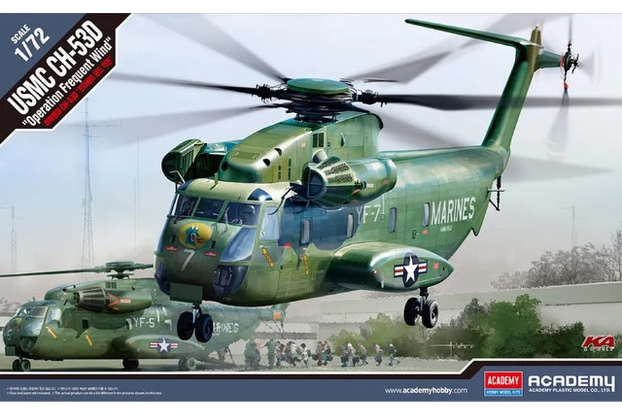 Academy 1/72 USMC CH-53D Sea Stallion &amp;quot;Operation Frequent Wind&amp;quot; Helicopter Scaled Plastic Model Kit image 128212