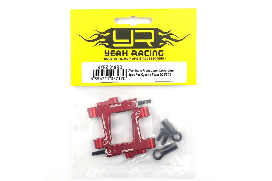 Yeah Racing Aluminium Front Suspension Arms 2Pcs - Red image 3