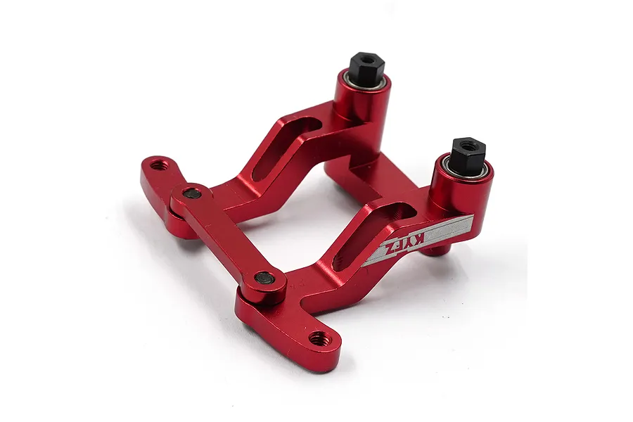 Yeah Racing Aluminium Steering Bellcrank and Drag Link Assembly - Red image 128297