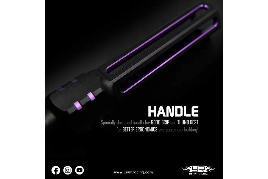 Yeah Racing Aluminium Momentum 2.5mm Hex Driver - Black/Purple image 8