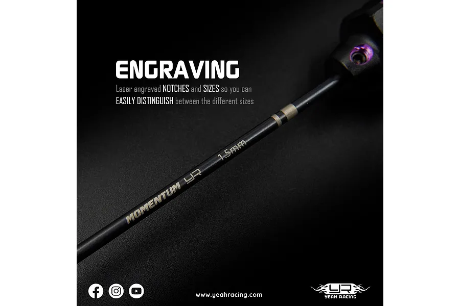 Yeah Racing Aluminium Momentum 3.0mm Hex Driver - Black/Purple image 9