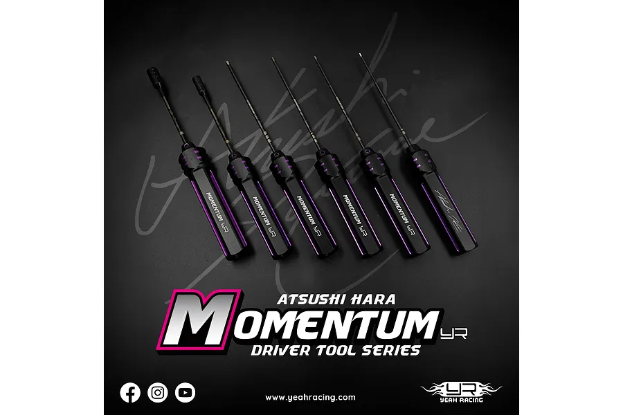 Yeah Racing Aluminium Momentum 5.5mm Hex Driver - Black/Purple image 128358