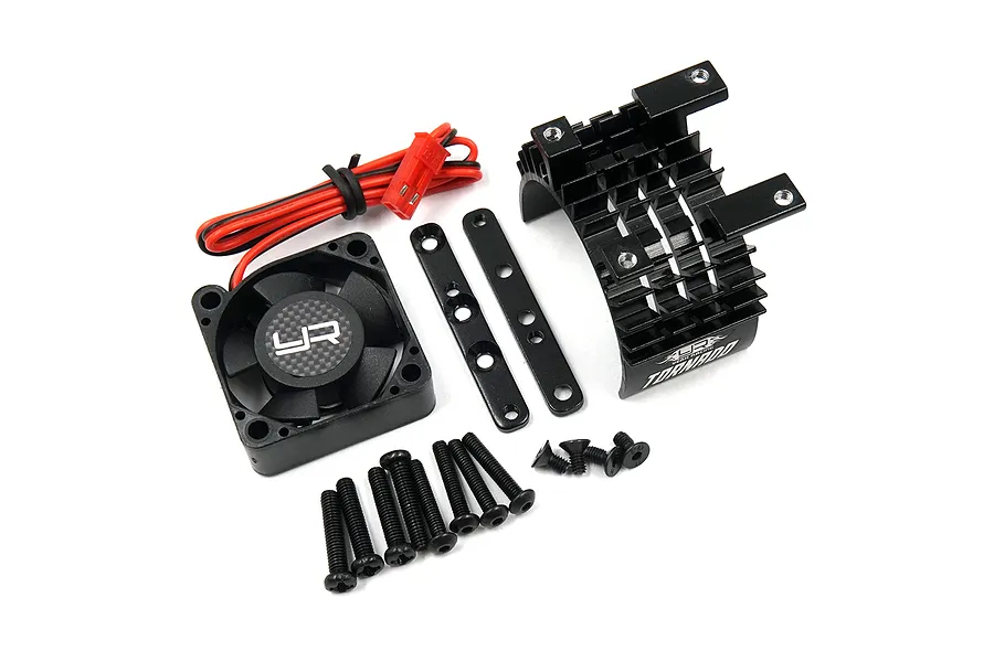 Yeah Racing Aluminium 540/550 Heat Sink with Tornado High Speed Fan - Black image 128427