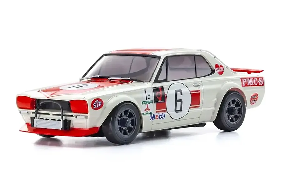 Kyosho Mini-Z Nissan Skyline 2000GT-R RC Drift Car Electric AWD RTR - White/Red image 128503