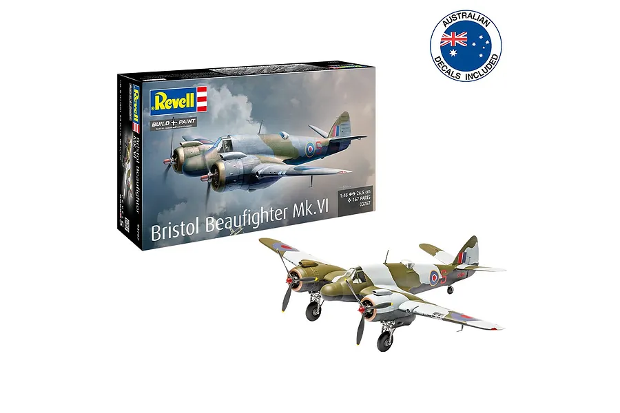 Revell 1/48 Bristol Beaufighter Mk. VI Scaled Plastic Model Kit - Australian Decals image 128599