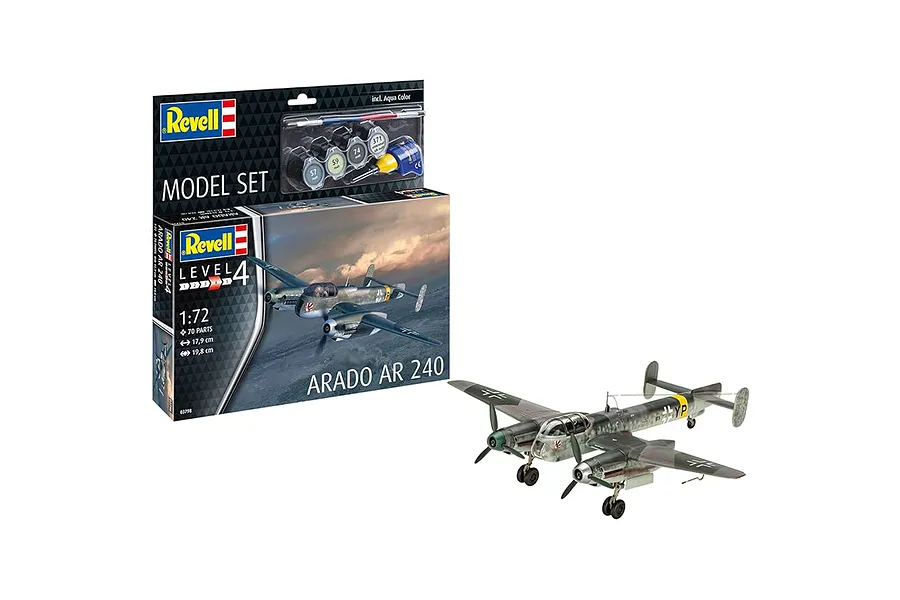 Revell 1/72 Arado Ar 240 Bomber Scaled Plastic Model Starter Kit image 128612