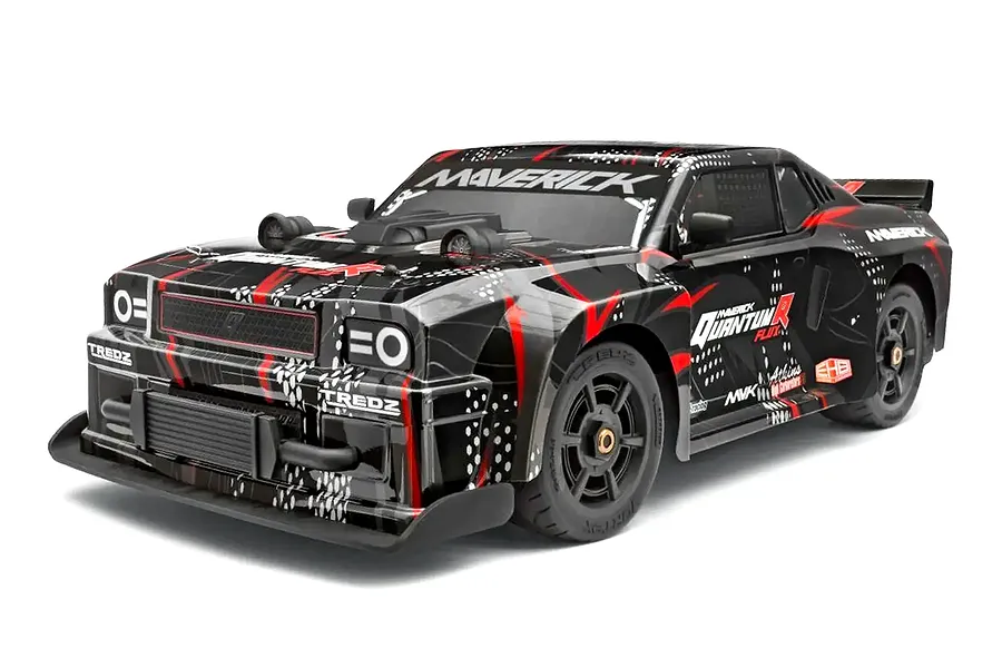Maverick Quantum R Flux 4S RC Muscle Car Electric Brushless 4WD 1/8 Scale RTR - Black/Red image 128682